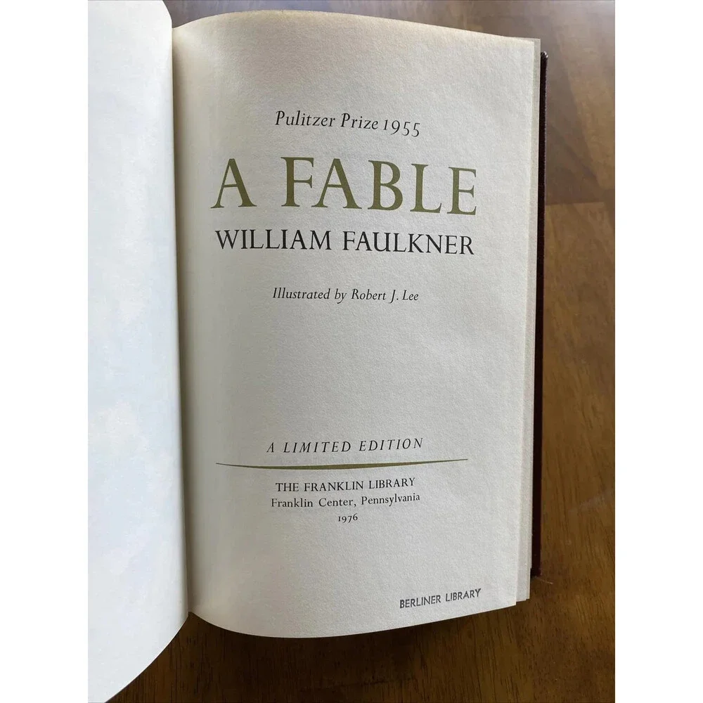 A Fable By Faulkner 1976 Leather Bound Franklin Mint